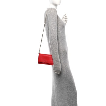 GIVENCHY Sugar Goatskin Pandora Chain Wallet Red