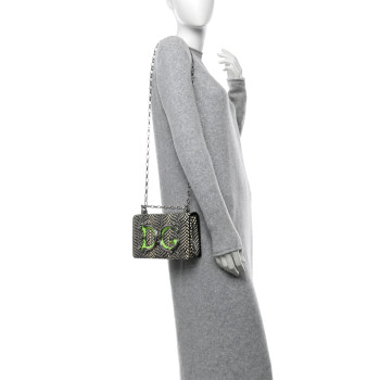 DOLCE & GABBANA Printed Elaphe DG Girls Shoulder Bag Multicolor