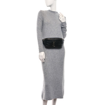 SAINT LAURENT Calfskin Monogram Belt Bag Black