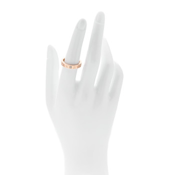 BULGARI 18K Rose Gold Diamond B.Zero1 Essential Band Ring 54 6.75 BULGARI 18K Rose Gold Diamond B.Zero1 Essential Band Ring 54 6.75