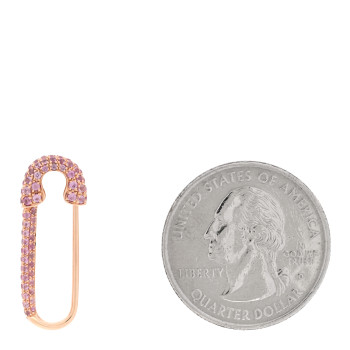 ANITA KO 18K Rose Gold Pink Sapphire Safety Pin Earring