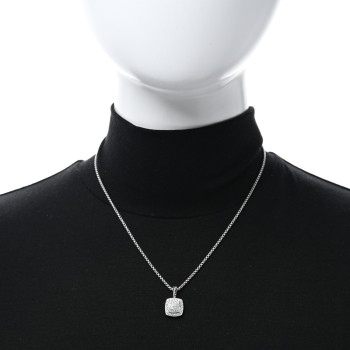 DAVID YURMAN Sterling Silver Diamond Pave 7mm Petite Albion Pendant Necklace DAVID YURMAN Sterling Silver Diamond Pave 7mm Petite Albion Pendant Necklace