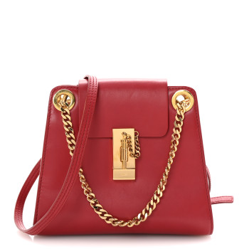 CHLOE Shiny Calfskin Mini Annie Shoulder Bag Dreamy Red