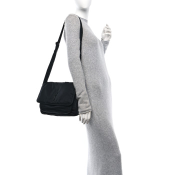 SAINT LAURENT Econyl Nylon Niki Messenger Black