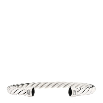 DAVID YURMAN Sterling Silver Onyx 6mm Cable Classic Cuff Bracelet DAVID YURMAN Sterling Silver Onyx 6mm Cable Classic Cuff Bracelet