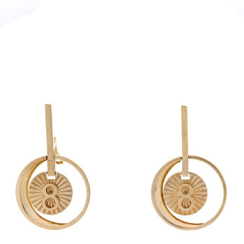 FOUNDRAE 18K Yellow Gold Karma Medallion Earrings