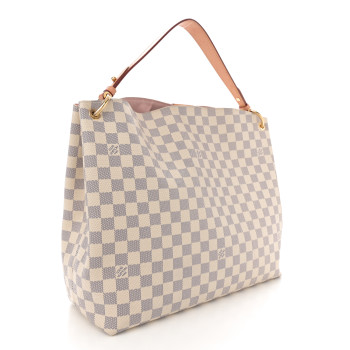LOUIS VUITTON Damier Azur Graceful MM Rose Ballerine