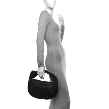 BOTTEGA VENETA Nappa Intrecciato Teen Jodie Hobo Black