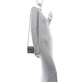 GUCCI GG Supreme Monogram Super Mini Dionysus Shoulder Bag Taupe