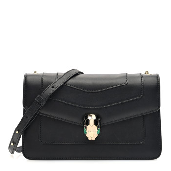 BULGARI Calfskin Serpenti Forever Crossbody Bag Black BULGARI Calfskin Serpenti Forever Crossbody Bag Black