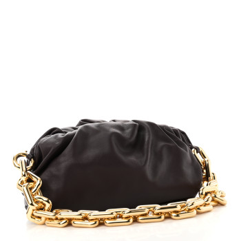BOTTEGA VENETA Calfskin The Pouch Chain Grape