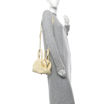 BOTTEGA VENETA Nappa Intrecciato Mini Bauletto Camomile