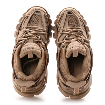 BALENCIAGA Mesh Rubber Uni-Matte Full Color Womens Track Sneakers 38 Full Beige