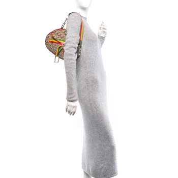 CHRISTIAN DIOR Monogram Rasta Saddle Bag Beige CHRISTIAN DIOR Monogram Rasta Saddle Bag Beige