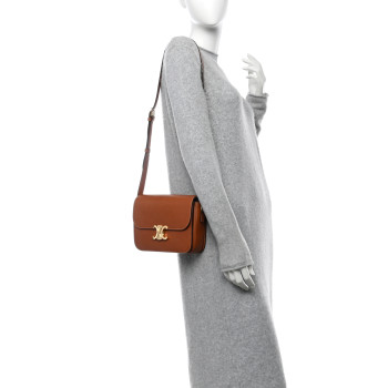 CELINE Natural Calfskin Medium Triomphe Tan