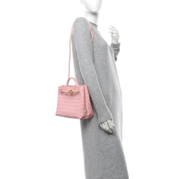 BOTTEGA VENETA Nappa Intrecciato Small Andiamo Shoulder Bag Lotus