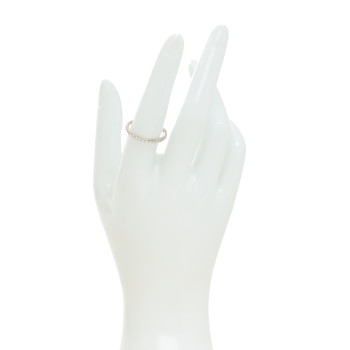 DAVID YURMAN 18K White Gold Diamond 2mm Cable Collectibles Band Ring 56 7.5 DAVID YURMAN 18K White Gold Diamond 2mm Cable Collectibles Band Ring 56 7.5