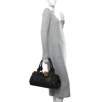 CHLOE Calfskin Medium Paddington Satchel Black