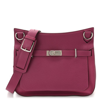 HERMES Taurillon Clemence Jypsiere 34 Tosca