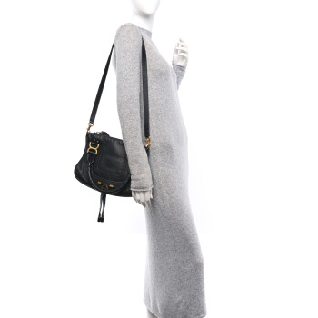 CHLOE Calfskin Small Marcie Satchel Black