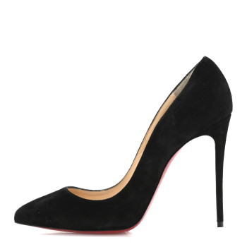 CHRISTIAN LOUBOUTIN Suede Pigalle Follies 100 Pumps 38 Black