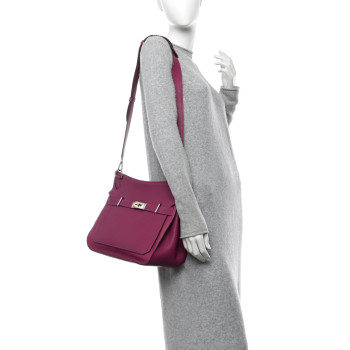 HERMES Taurillon Clemence Jypsiere 34 Tosca