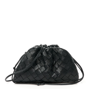 BOTTEGA VENETA Nappa Intrecciato The Mini Pouch Black