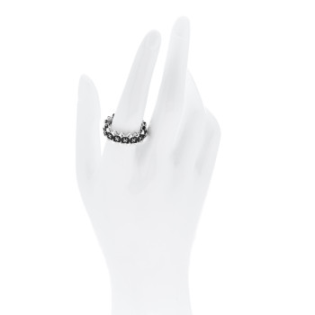 CHROME HEARTS Sterling Silver CH Plus Punk Band Ring 60 9