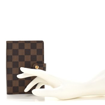 LOUIS VUITTON Damier Ebene Small Ring Agenda Cover