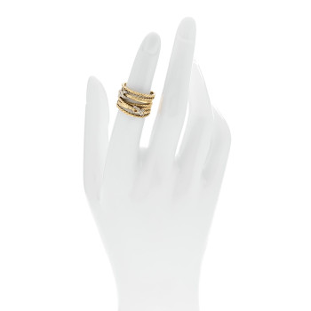 DAVID YURMAN 18K Yellow Gold Diamond Double X Crossover Ring 49 4.75 DAVID YURMAN 18K Yellow Gold Diamond Double X Crossover Ring 49 4.75