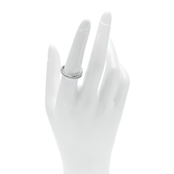 DAVID YURMAN Sterling Silver Diamond 5mm Crossover Ring 55 7.25 DAVID YURMAN Sterling Silver Diamond 5mm Crossover Ring 55 7.25