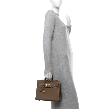 HERMES Togo Birkin 25 Etoupe