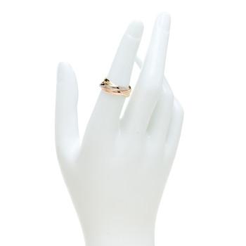 CARTIER 18K Pink Yellow White Gold Small Trinity Ring 51 5.75 CARTIER 18K Pink Yellow White Gold Small Trinity Ring 51 5.75