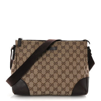 GUCCI Monogram Joy Messenger Bag Dark Brown
