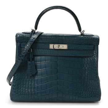 HERMES Matte Alligator Kelly Retourne 32 Colvert