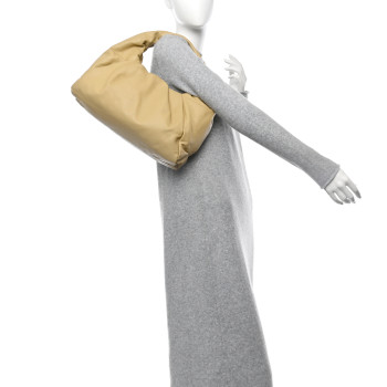 BOTTEGA VENETA Smooth Butter Calfskin Small The Shoulder Pouch Almond