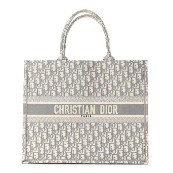 CHRISTIAN DIOR Oblique Large Book Tote Grey