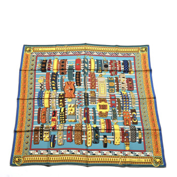 HERMES Silk Colliers de Chiens Scarf 90