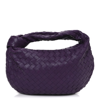 BOTTEGA VENETA Nappa Intrecciato Teen Jodie Hobo Eggplant