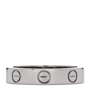CARTIER 18K White Gold 3.5mm LOVE Wedding Band Ring 48 4.5 CARTIER 18K White Gold 3.5mm LOVE Wedding Band Ring 48 4.5