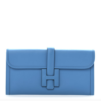 HERMES Swift Verso Jige Elan 29 Clutch Bleu Frida Rose Mexico