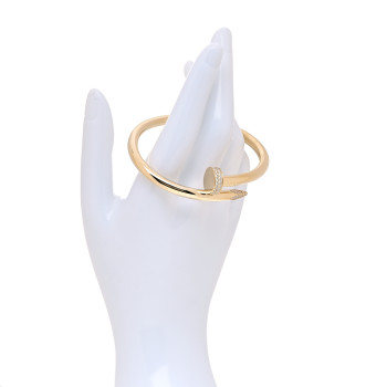 CARTIER 18K Yellow Gold Diamond Large Juste Un Clou Bracelet 18 CARTIER 18K Yellow Gold Diamond Large Juste Un Clou Bracelet 18