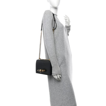 ALEXANDER MCQUEEN Calfskin Knuckle Crossbody Black ALEXANDER MCQUEEN Calfskin Knuckle Crossbody Black