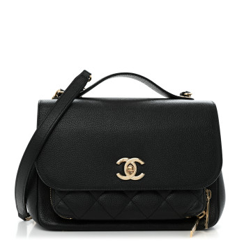 CHANEL Caviar Quilted Medium Business Affinity Flap Black