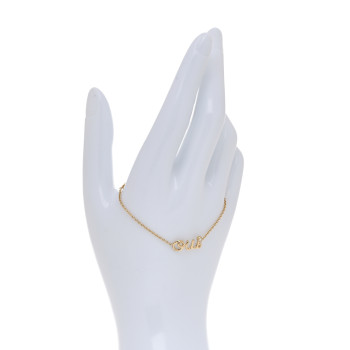 CHRISTIAN DIOR 18K Yellow Gold Diamond Oui Bracelet CHRISTIAN DIOR 18K Yellow Gold Diamond Oui Bracelet