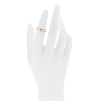 BOUCHERON 18K Pink Gold Ceramic Quatre White Edition Wedding Band Ring 47 4.25 59/8.75