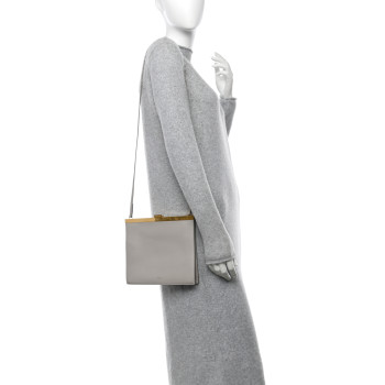CELINE Smooth Calfskin Mini Clasp Bag Light Grey