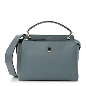FENDI Vitello Baltico Dolce DotCom Satchel Blue
