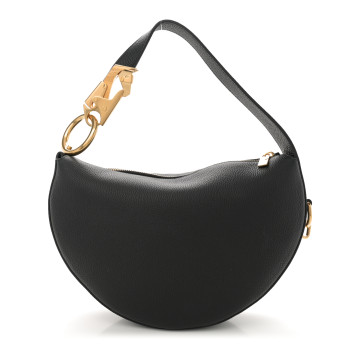 BURBERRY Grainy Calfskin Knight Arc Bag Black