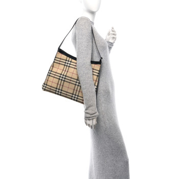 BURBERRY Vintage Check Shoulder Bag Black